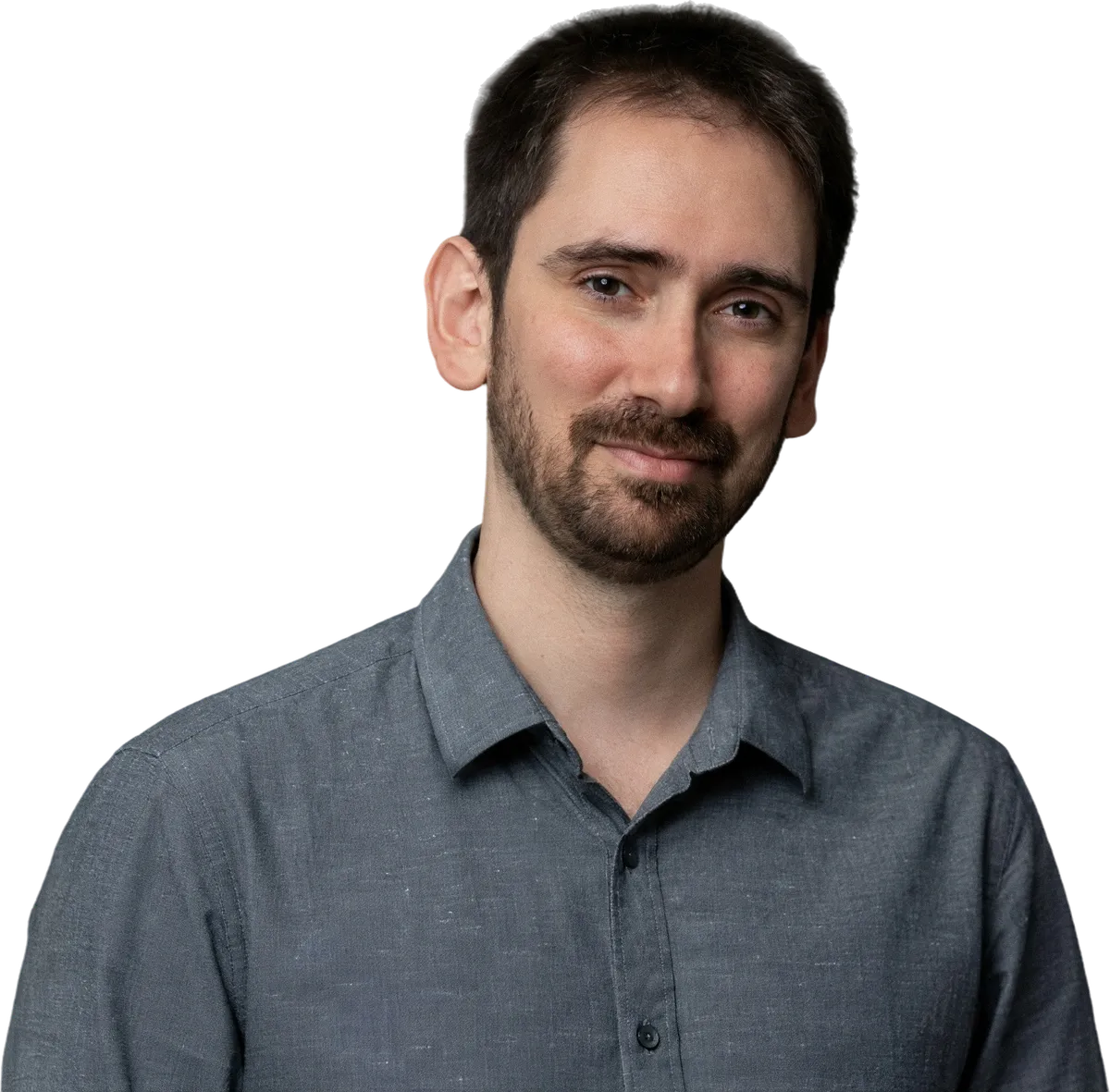 Dor Haramati, web designer and developer, smiling at the camera
